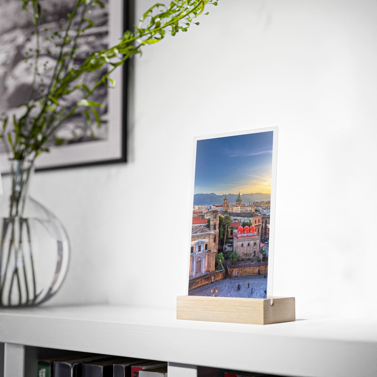 Skyline Palermo, Acryglasplatte Palermo Sizilien, Deko Acrylglas Italien (1)